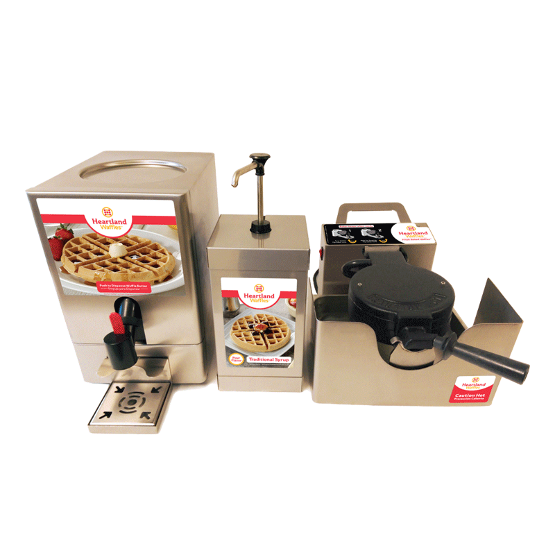 Bulldog Waffle Baker with Butter and Syrup Dispensers